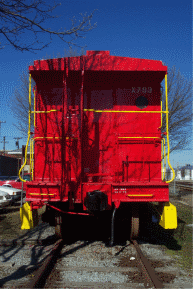 Rear view of Caboose
